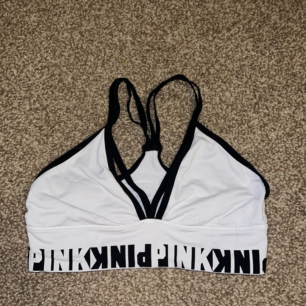 Pink sports bra
